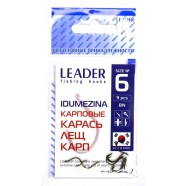 Гачки рибальські, №6, Leader Idumezina, 9шт/уп, колір BN
